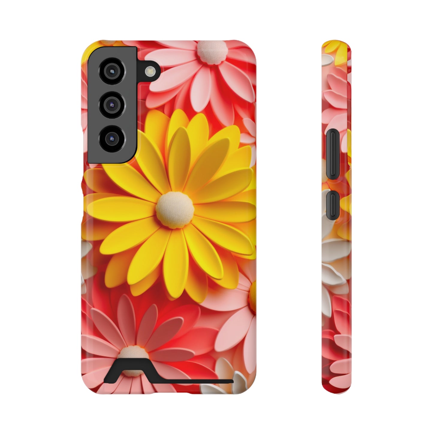 Daisy Phone Case With Card Holder