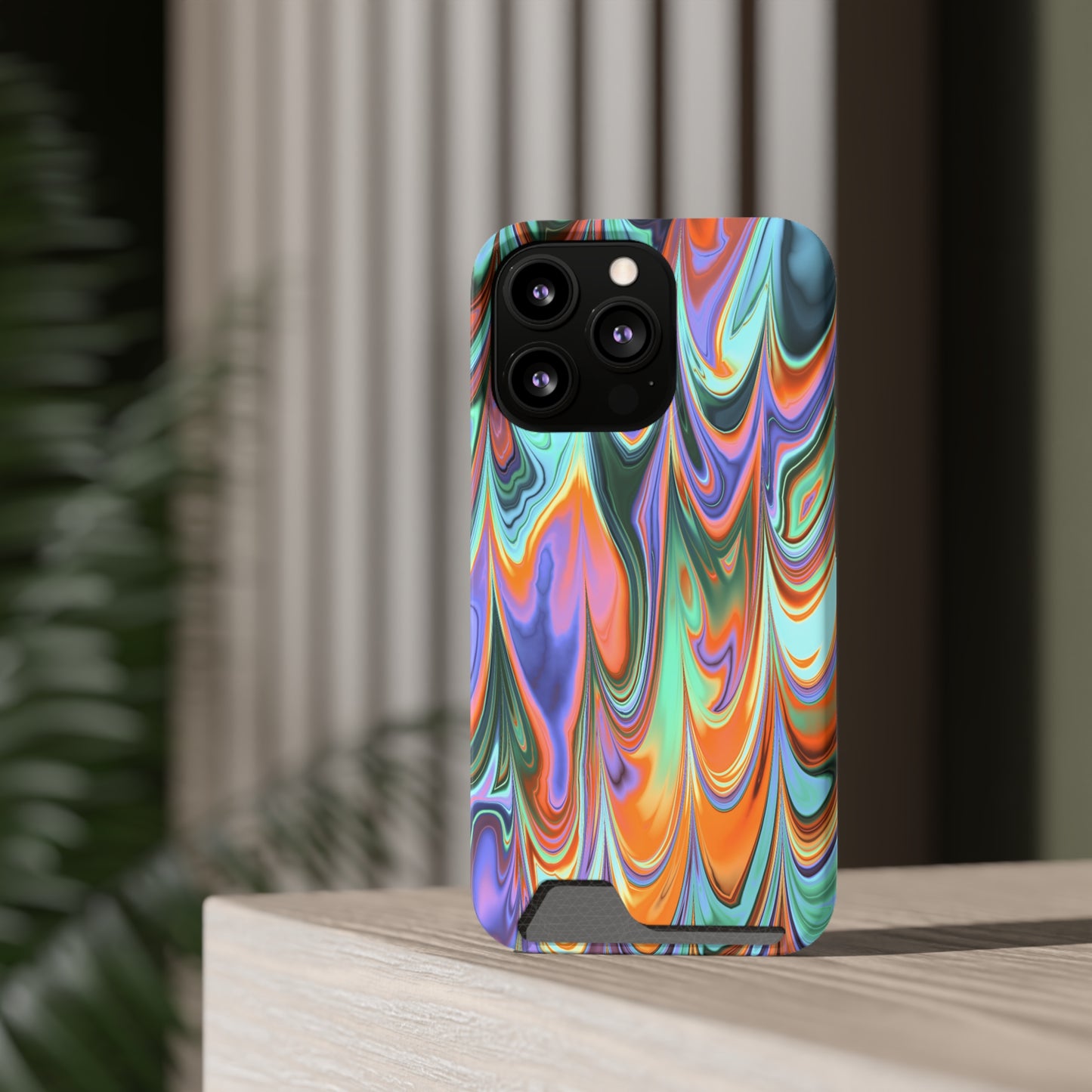 Psychedelic Phone Case With Card Holder