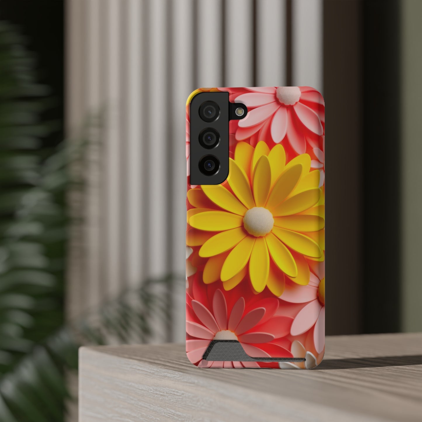 Daisy Phone Case With Card Holder