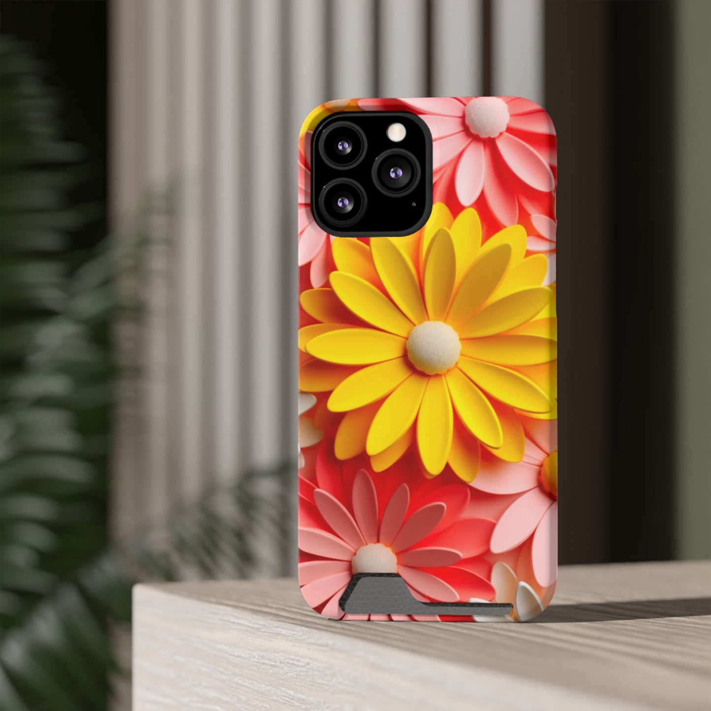 Daisy Phone Case With Card Holder