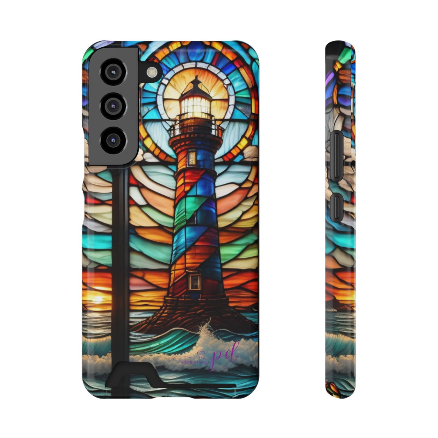 Lighthouse Phone Case With Card Holder