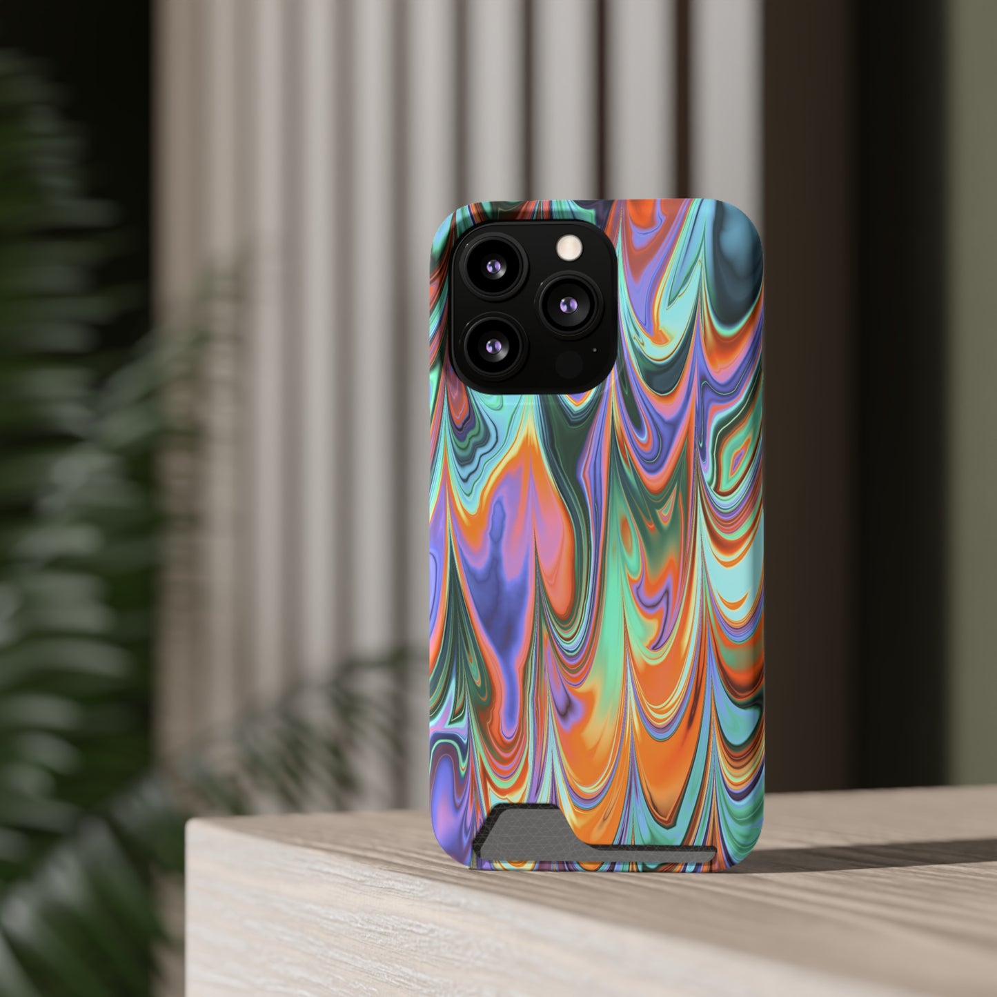 Psychedelic Phone Case With Card Holder