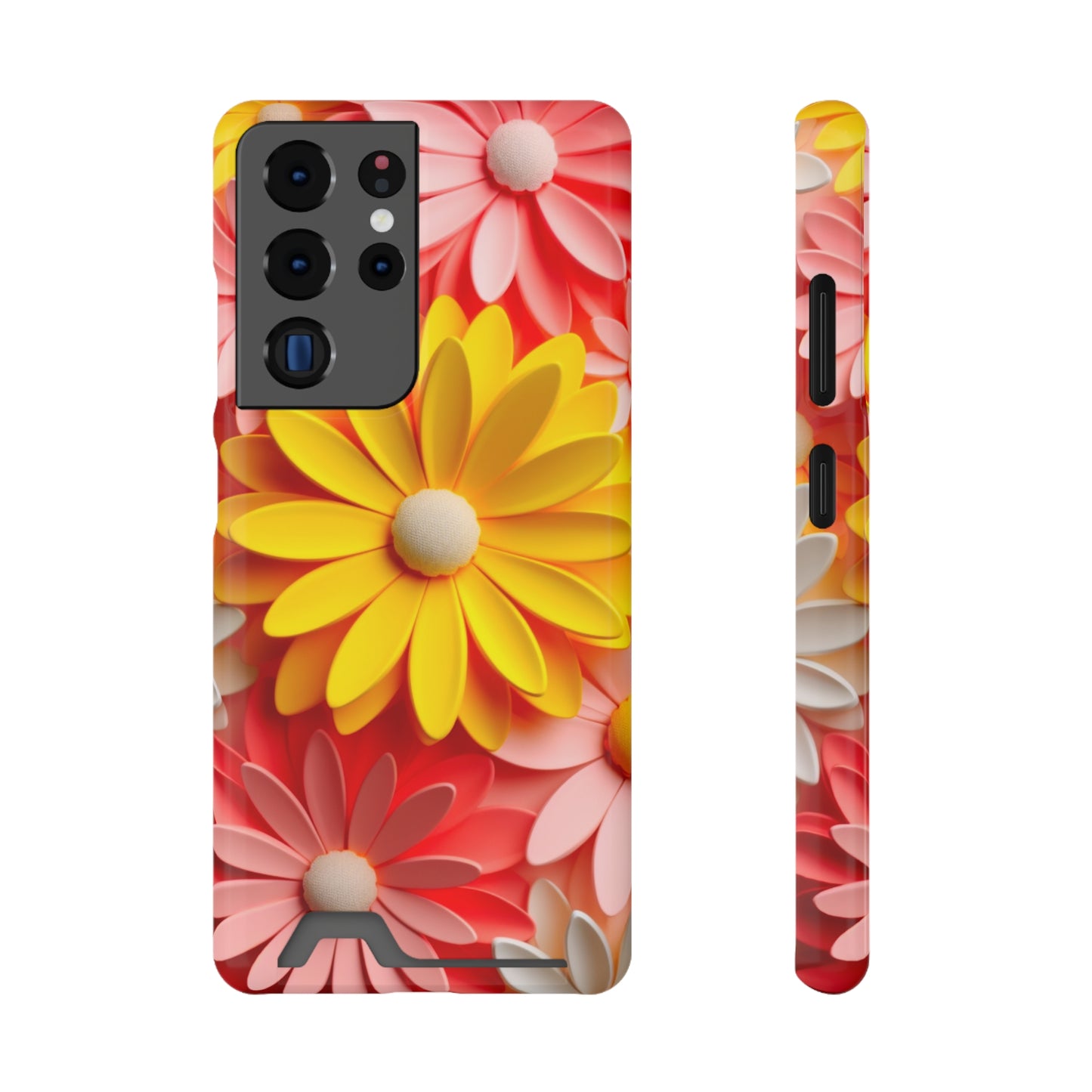 Daisy Phone Case With Card Holder