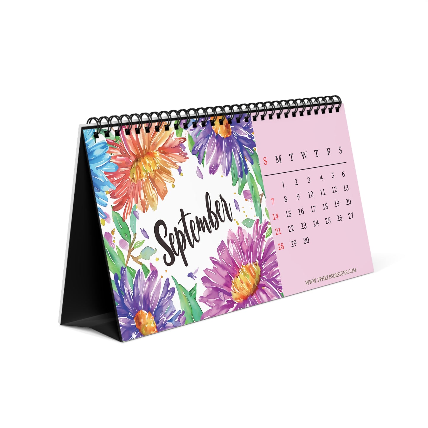 Floral Desktop Calendar