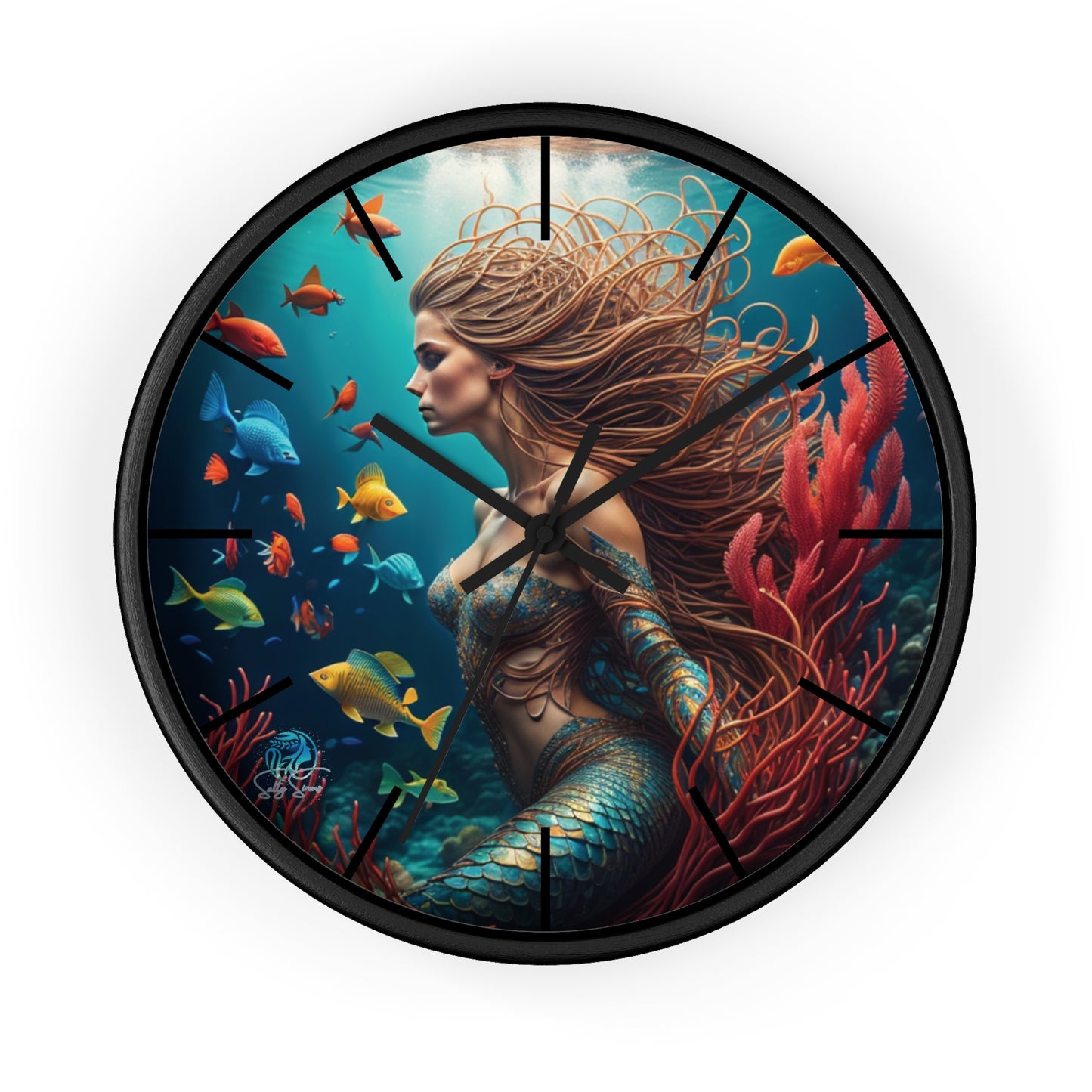 Salty Sirens Wall Clock