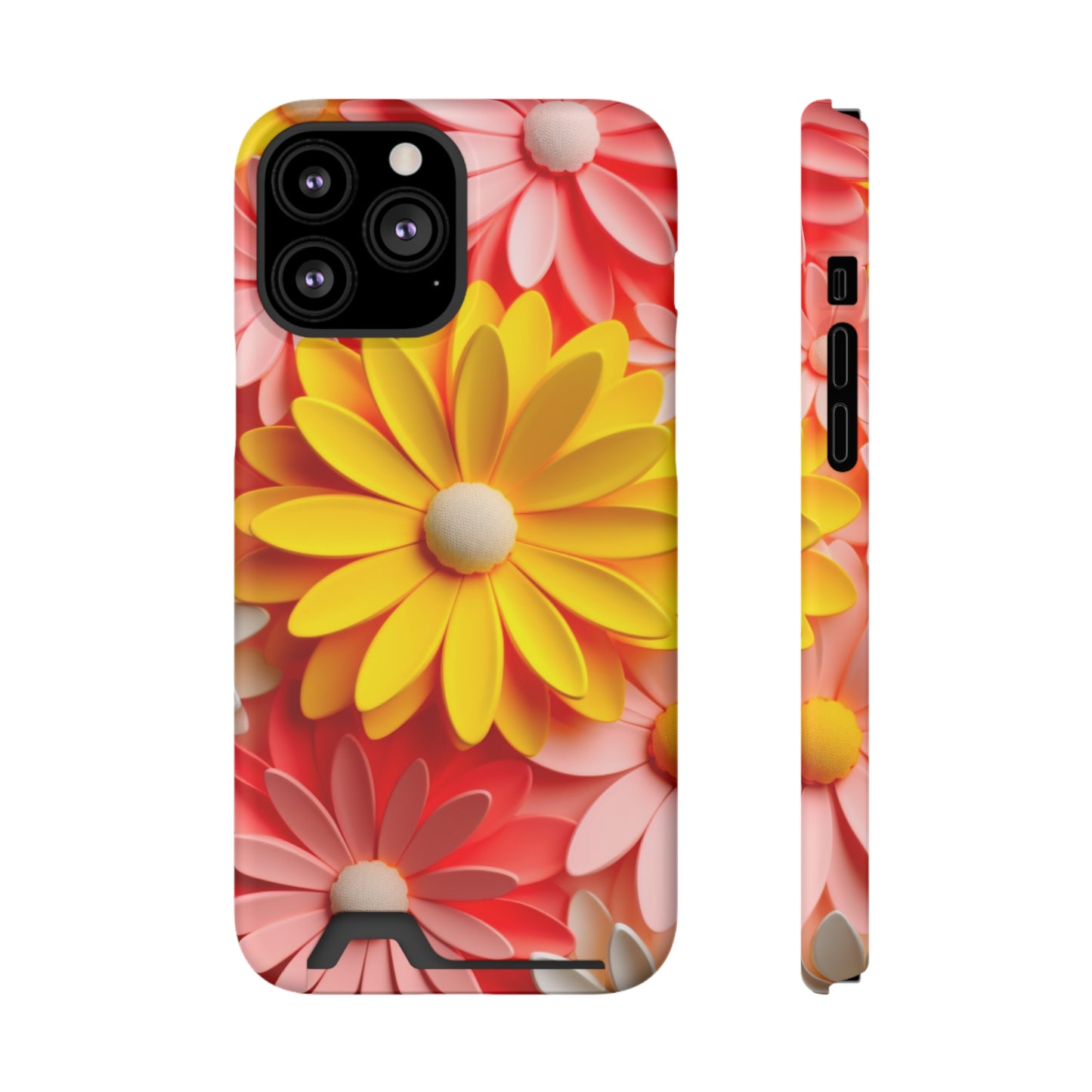 Daisy Phone Case With Card Holder