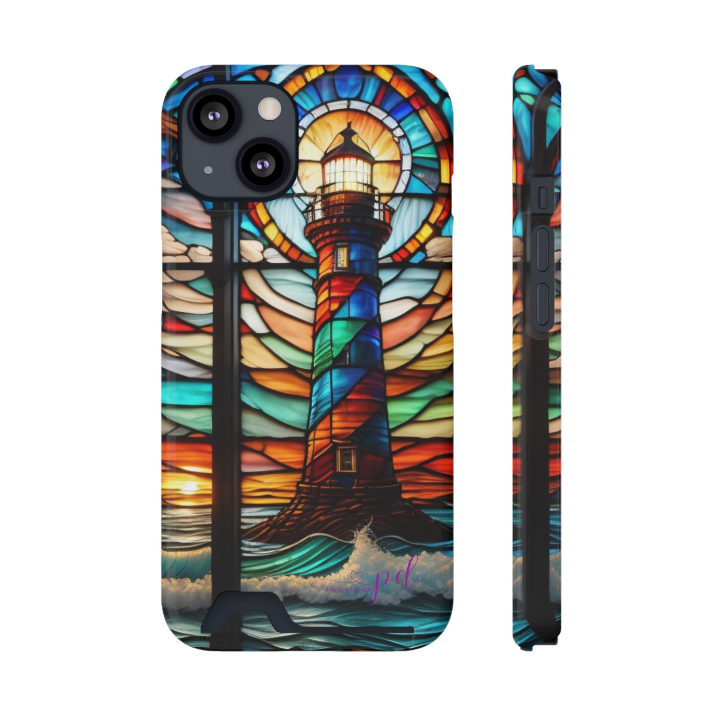 Lighthouse Phone Case With Card Holder