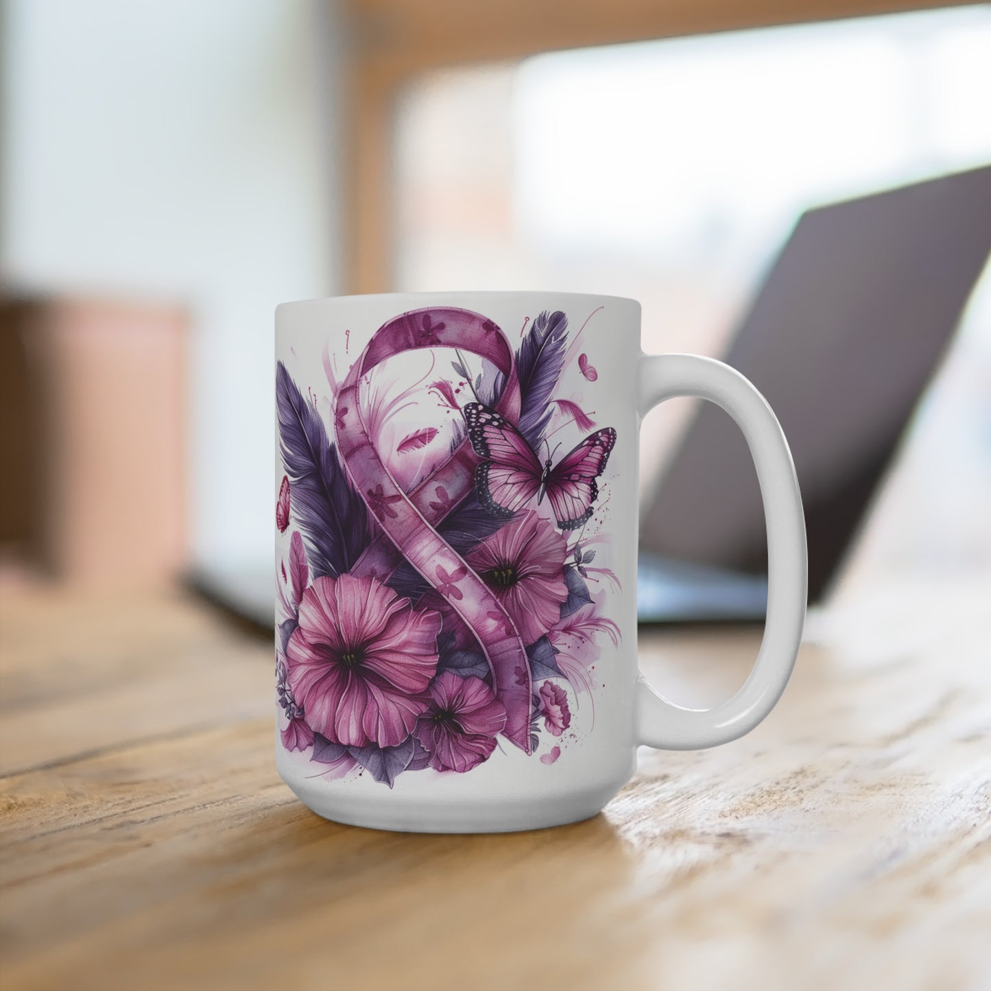 Beautiful Ribbon Ceramic Mug 15oz