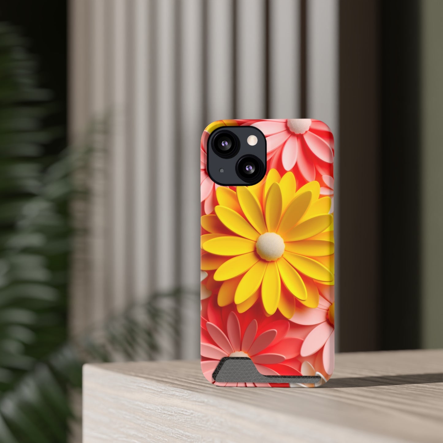 Daisy Phone Case With Card Holder