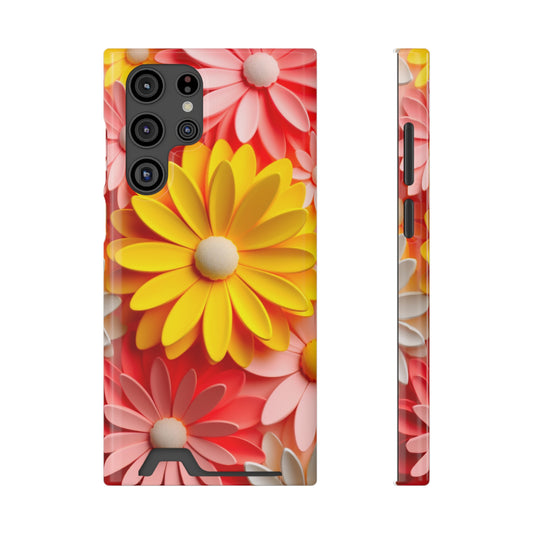 Daisy Phone Case With Card Holder