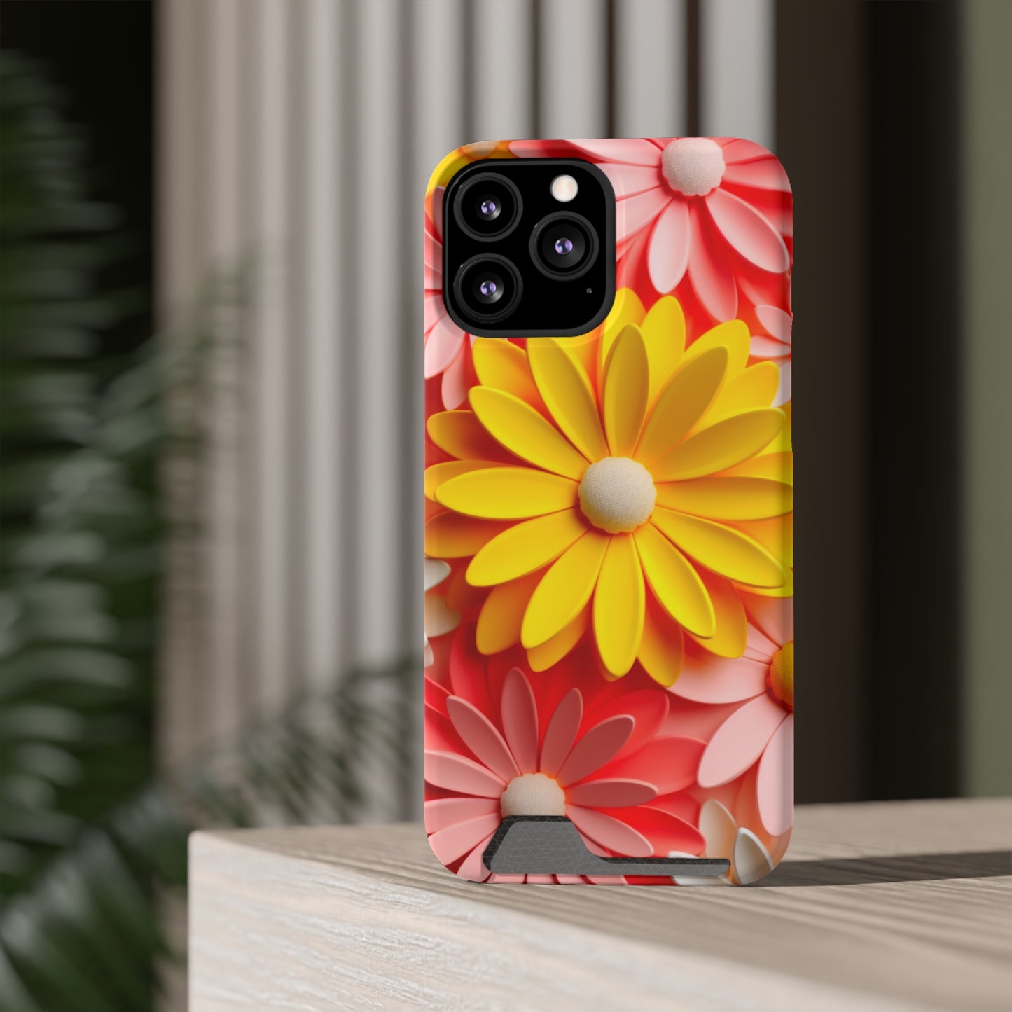 Daisy Phone Case With Card Holder