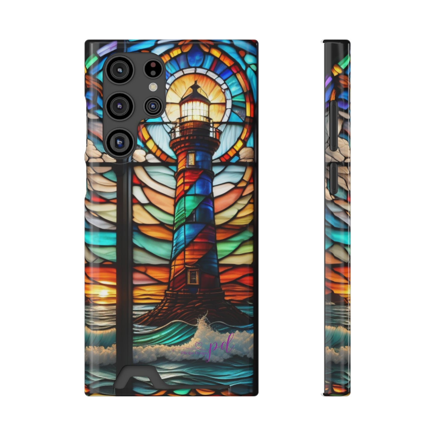 Lighthouse Phone Case With Card Holder