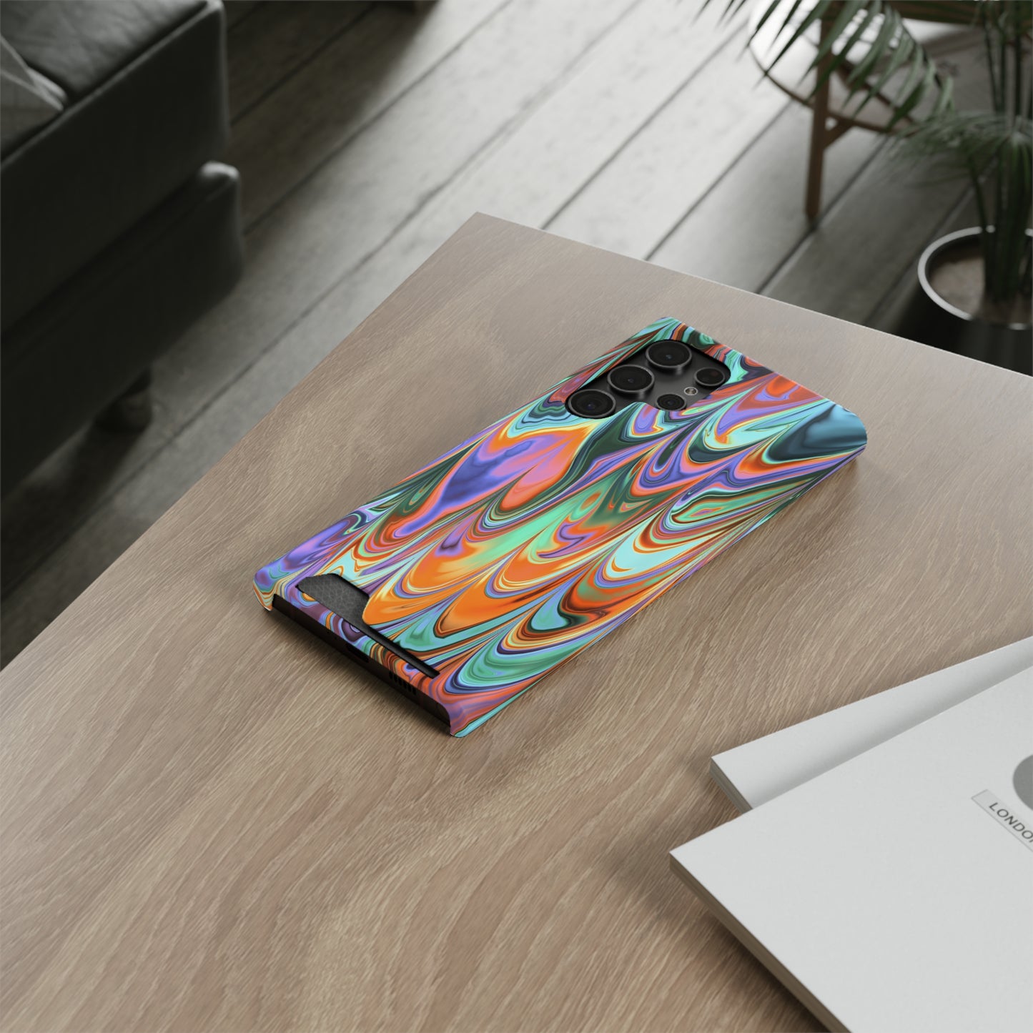 Psychedelic Phone Case With Card Holder