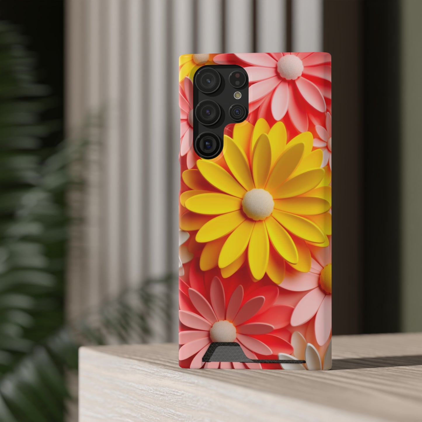 Daisy Phone Case With Card Holder