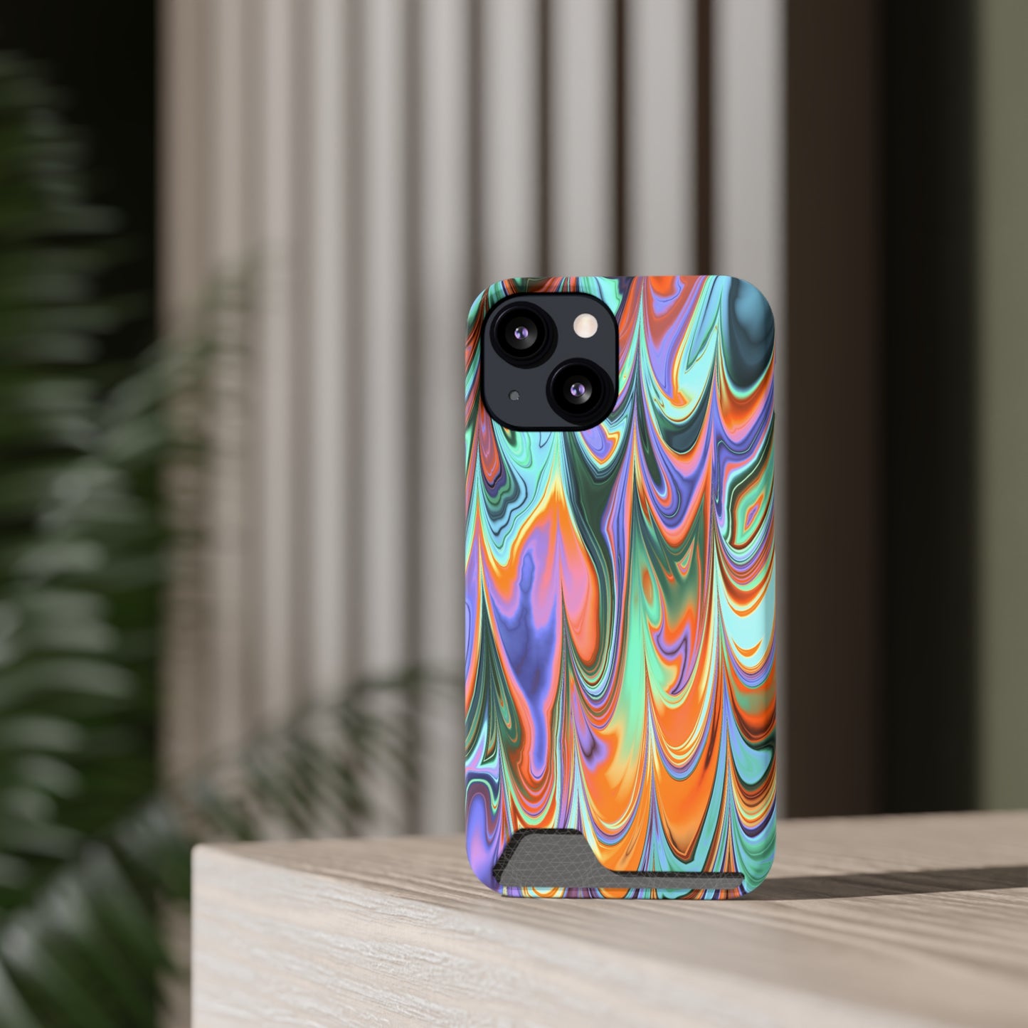 Psychedelic Phone Case With Card Holder