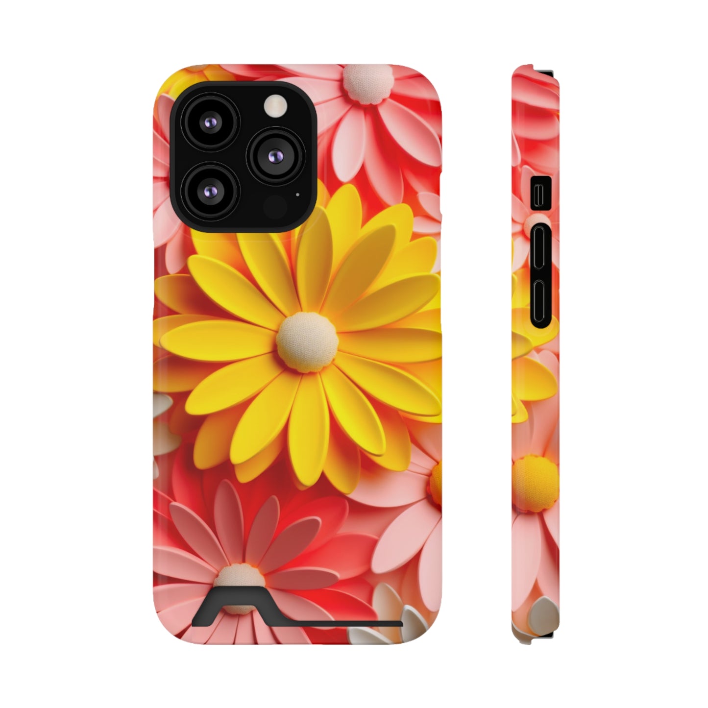 Daisy Phone Case With Card Holder