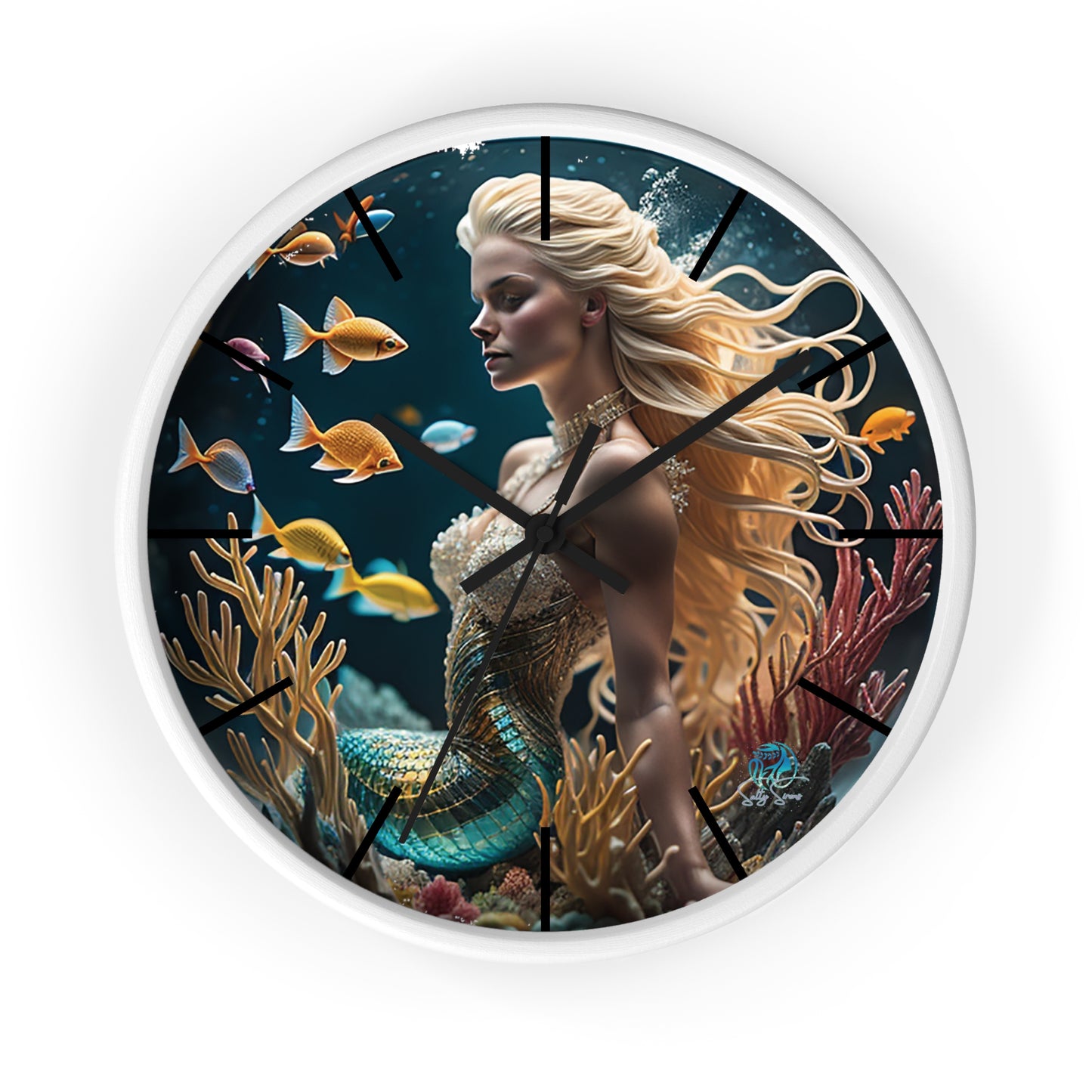 Salty Sirens Wall Clock