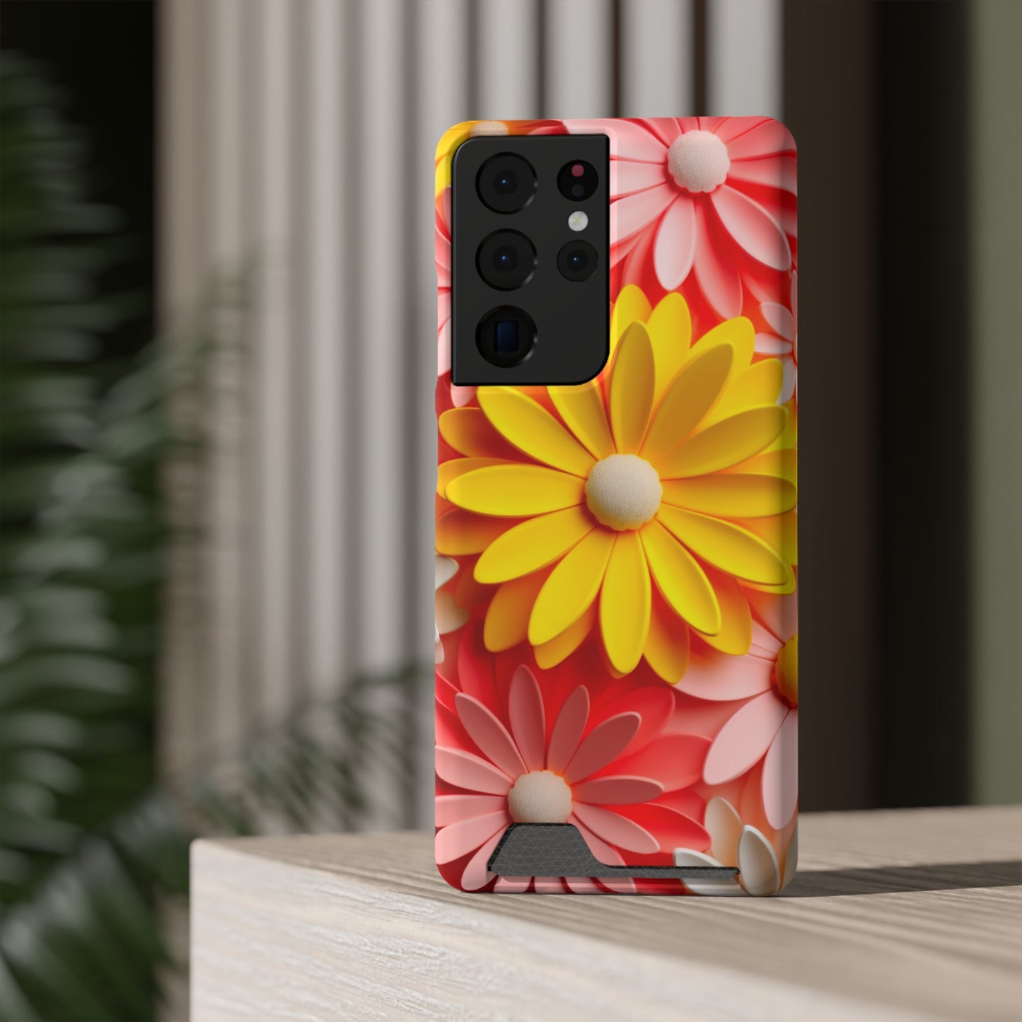 Daisy Phone Case With Card Holder