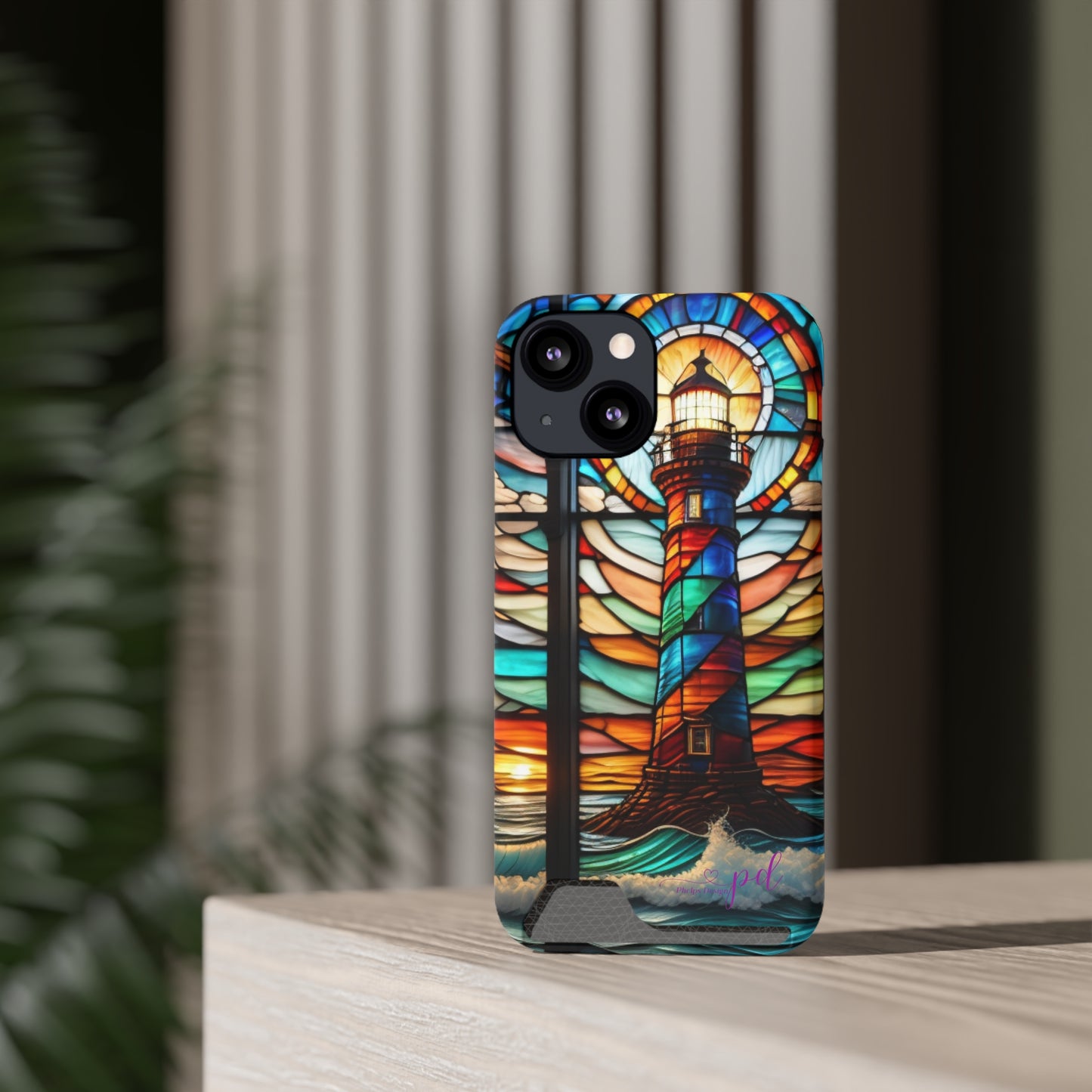 Lighthouse Phone Case With Card Holder