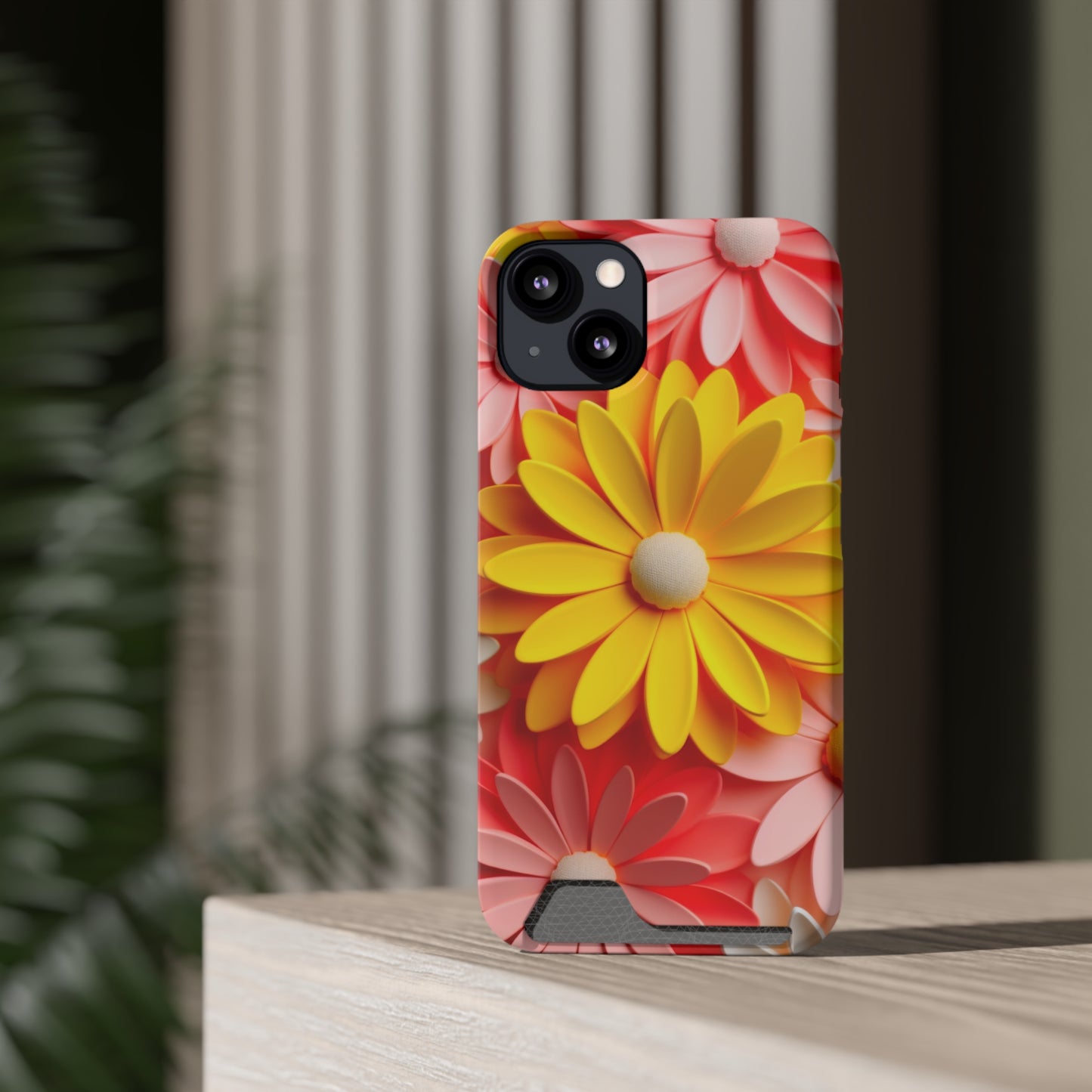 Daisy Phone Case With Card Holder