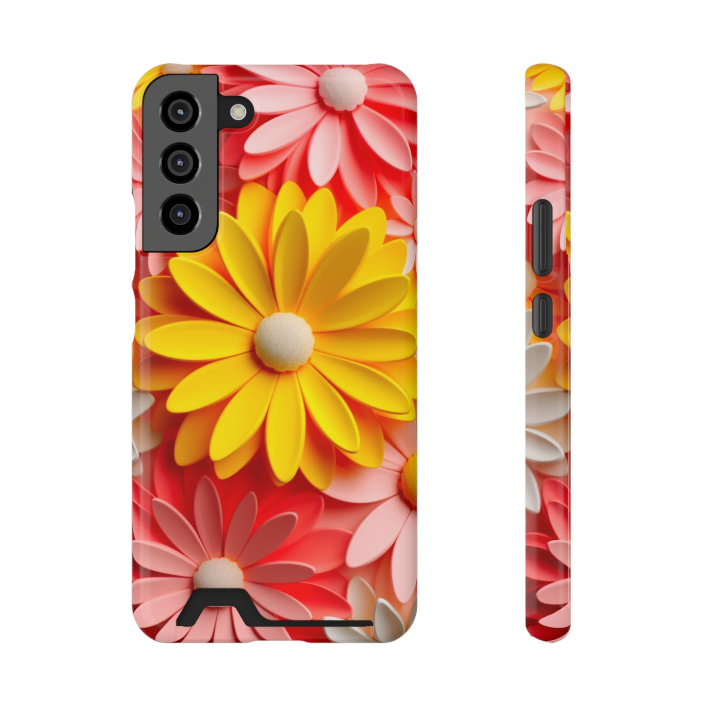 Daisy Phone Case With Card Holder