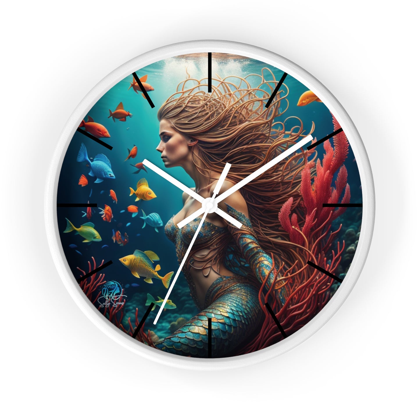 Salty Sirens Wall Clock