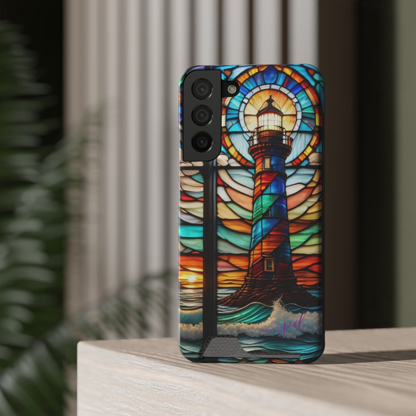 Lighthouse Phone Case With Card Holder