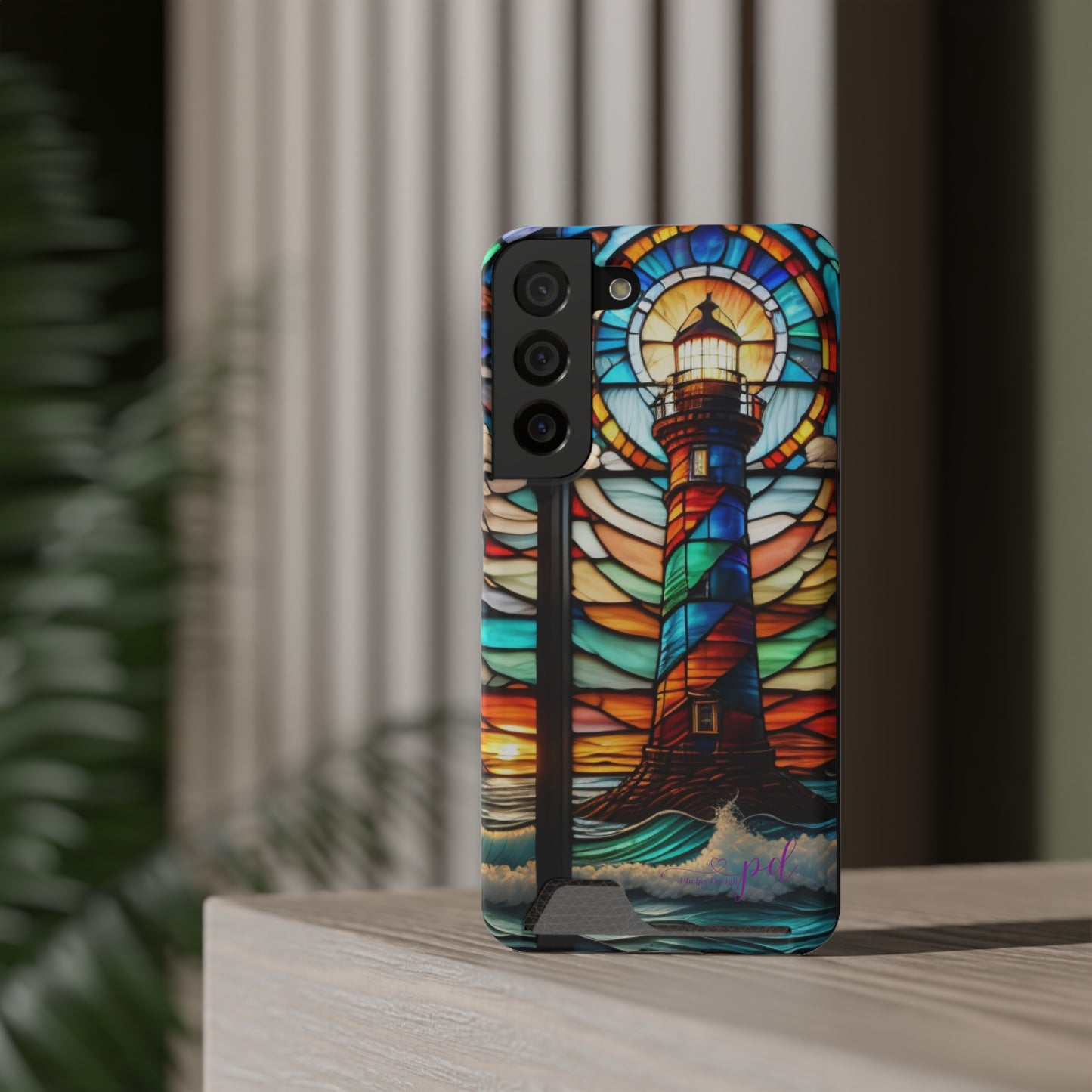 Lighthouse Phone Case With Card Holder