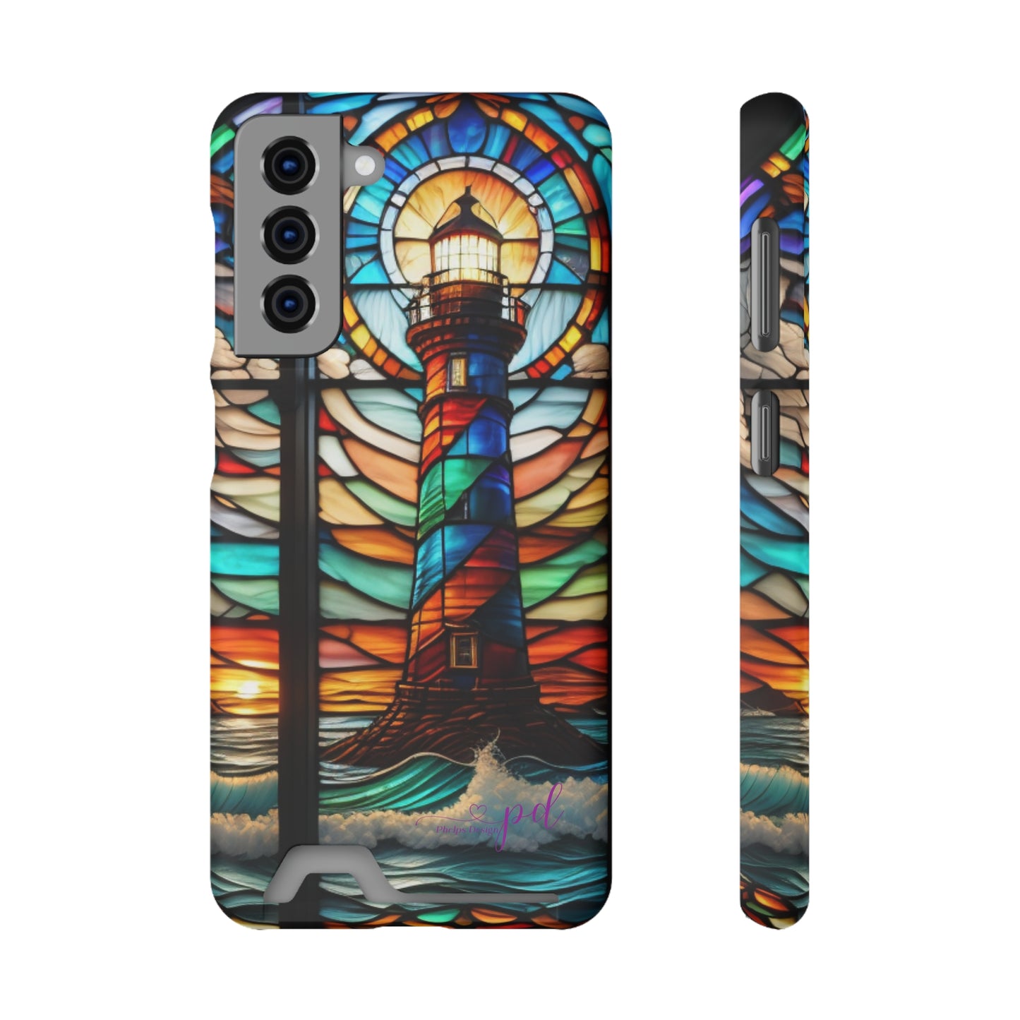 Lighthouse Phone Case With Card Holder