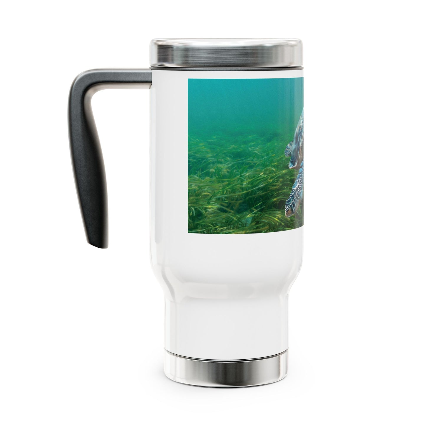 Stainless Steel Turtle Mug with Handle, 14oz
