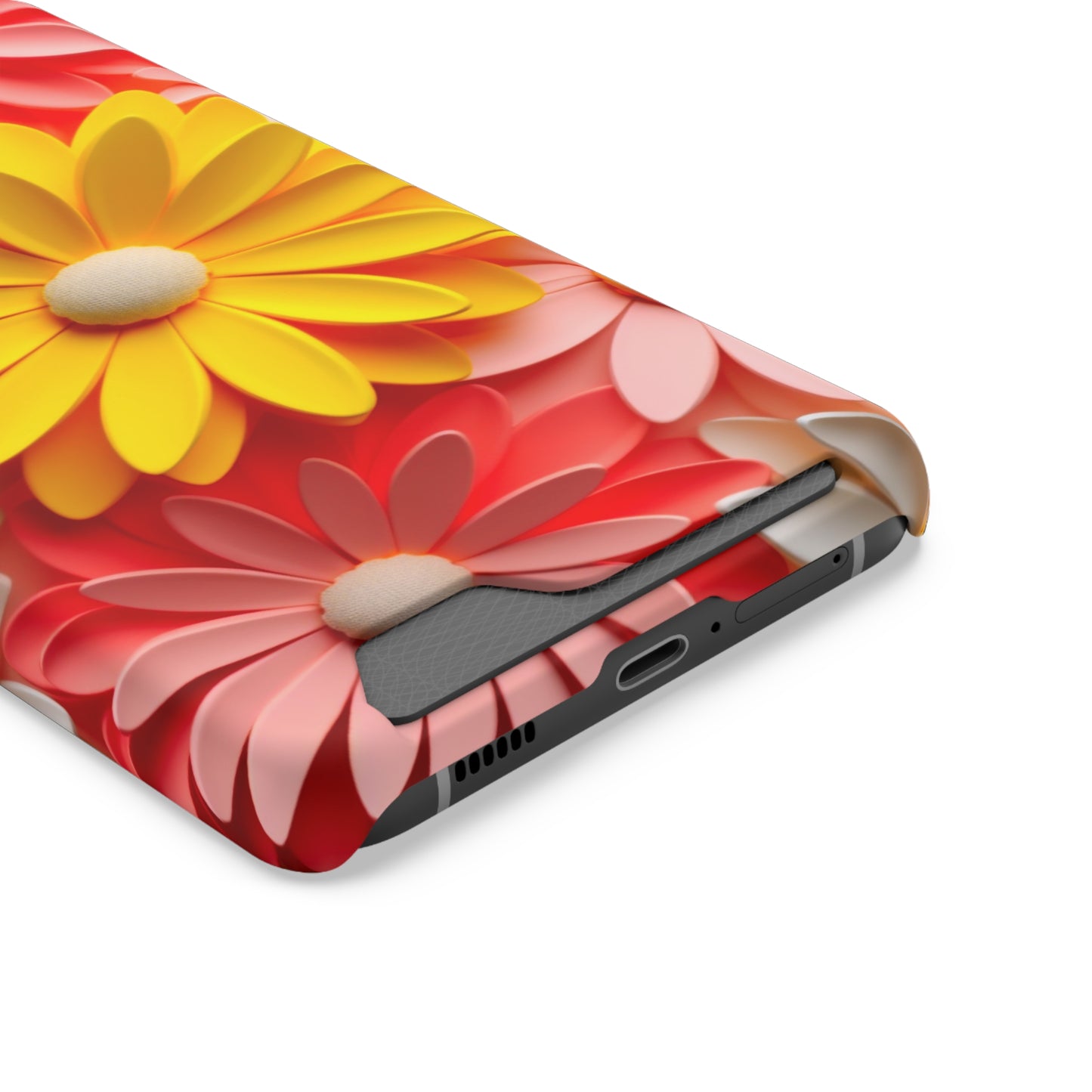 Daisy Phone Case With Card Holder