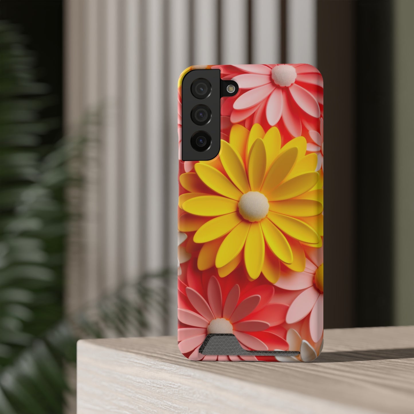 Daisy Phone Case With Card Holder