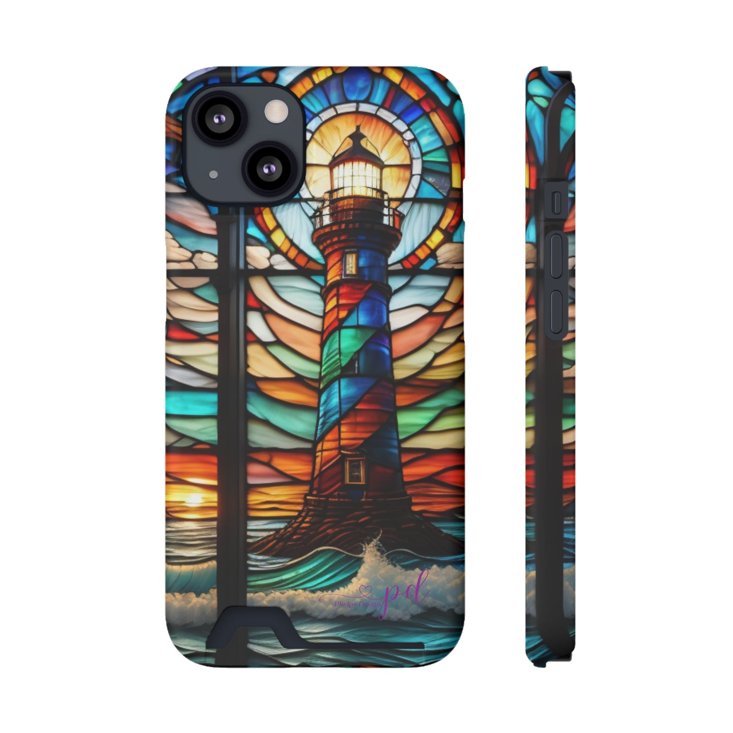 Lighthouse Phone Case With Card Holder