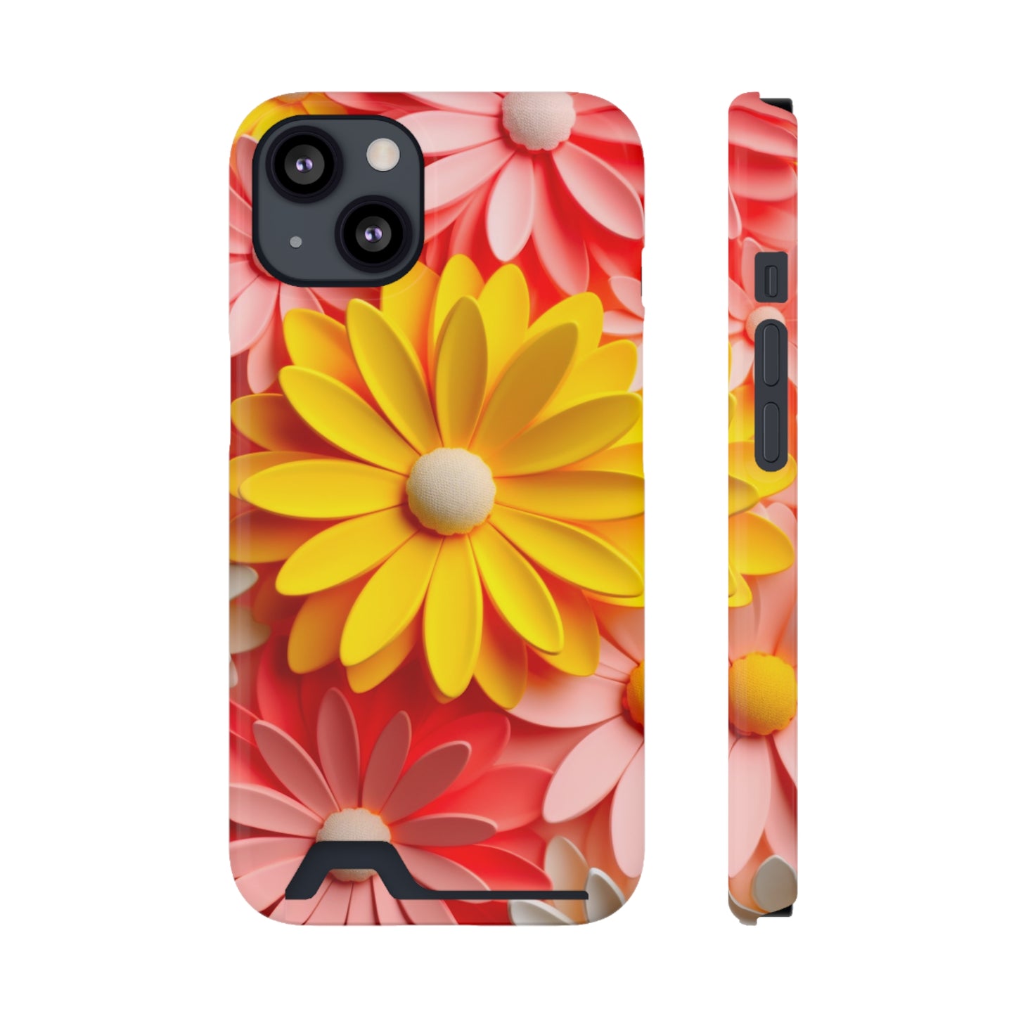 Daisy Phone Case With Card Holder