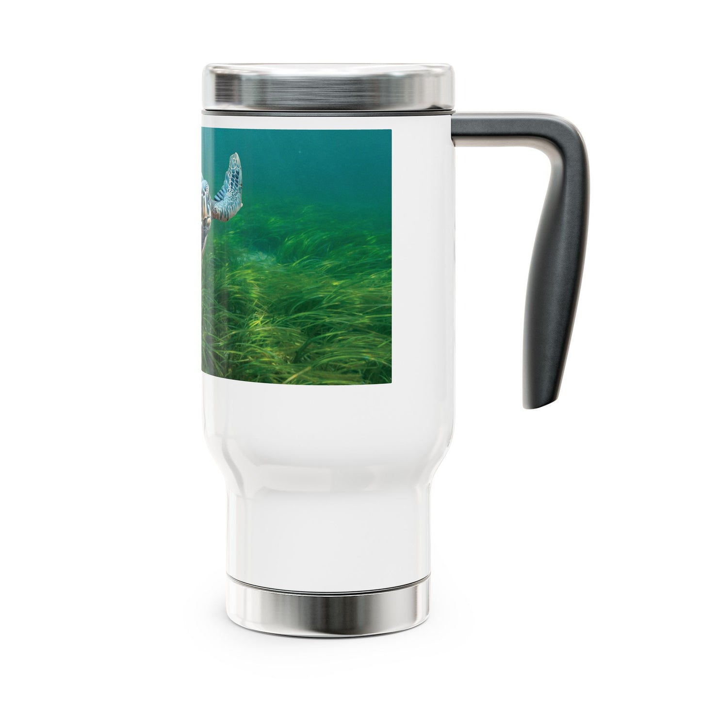 Stainless Steel Turtle Mug with Handle, 14oz