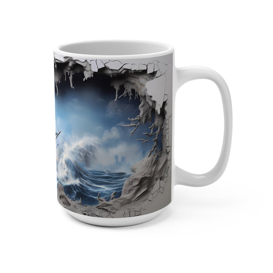 Rough Seas Ceramic Mug 15oz