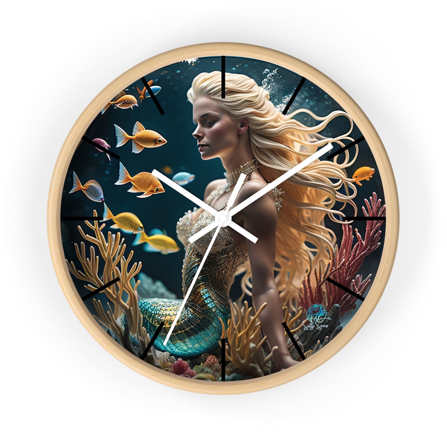 Salty Sirens Wall Clock