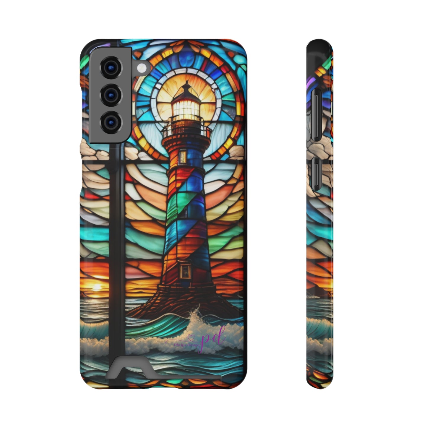 Lighthouse Phone Case With Card Holder