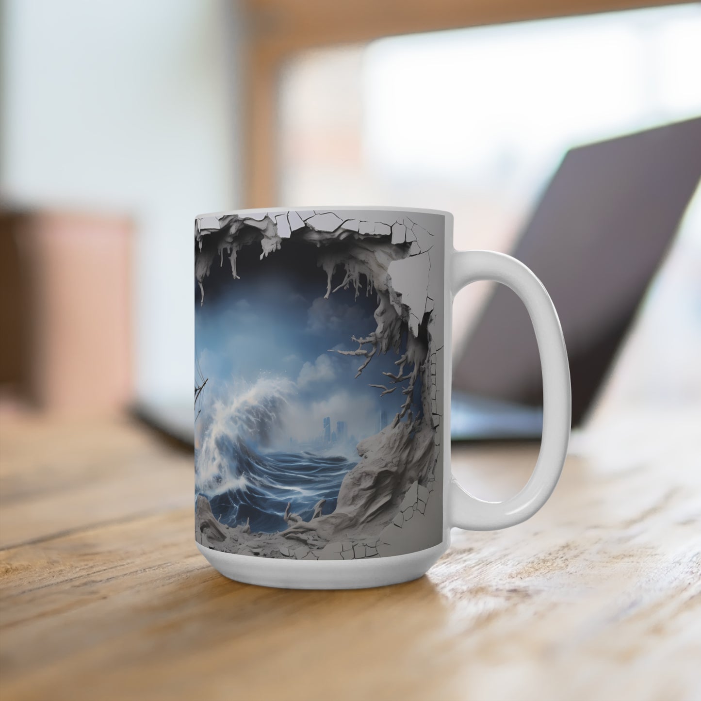 Rough Seas Ceramic Mug 15oz